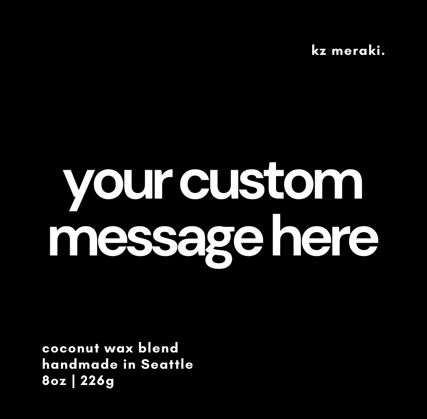 personalize your own candle