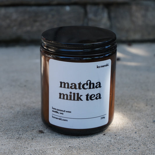 matcha milk tea (seasonal)