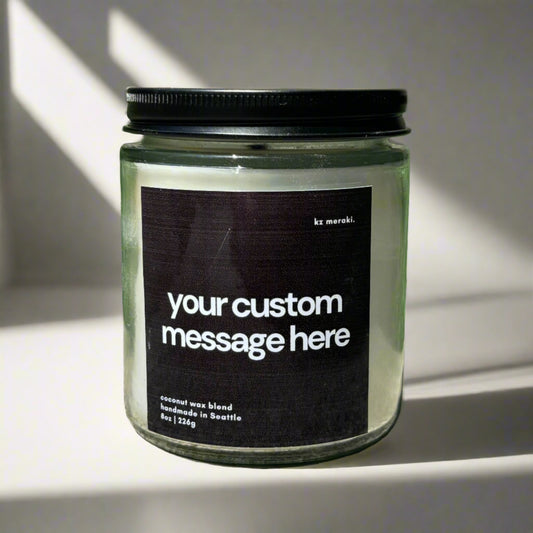 personalize your own candle