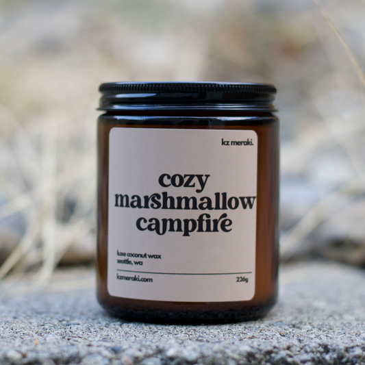 cozy marshmallow campfire